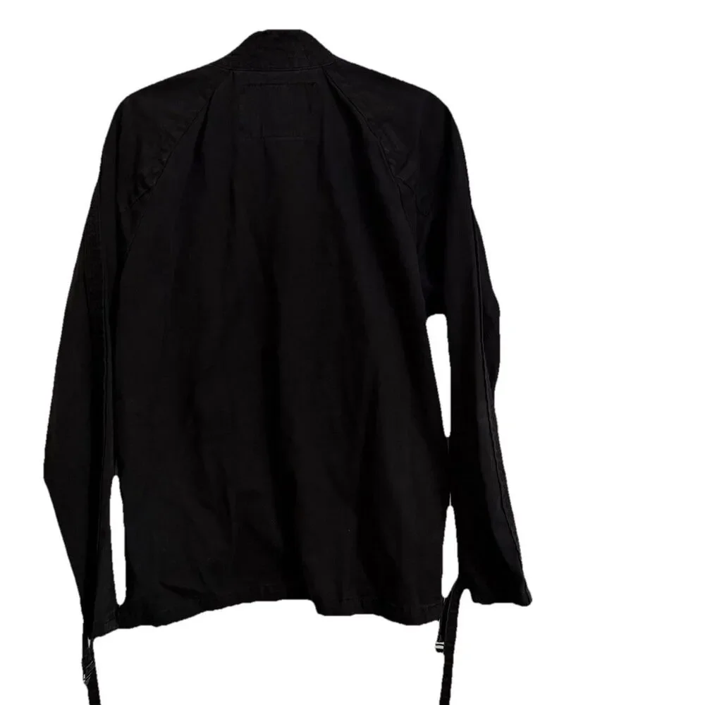 True Religion World Tour Jacket Mens Medium Black Full Zip Y2K Streetwear Moto